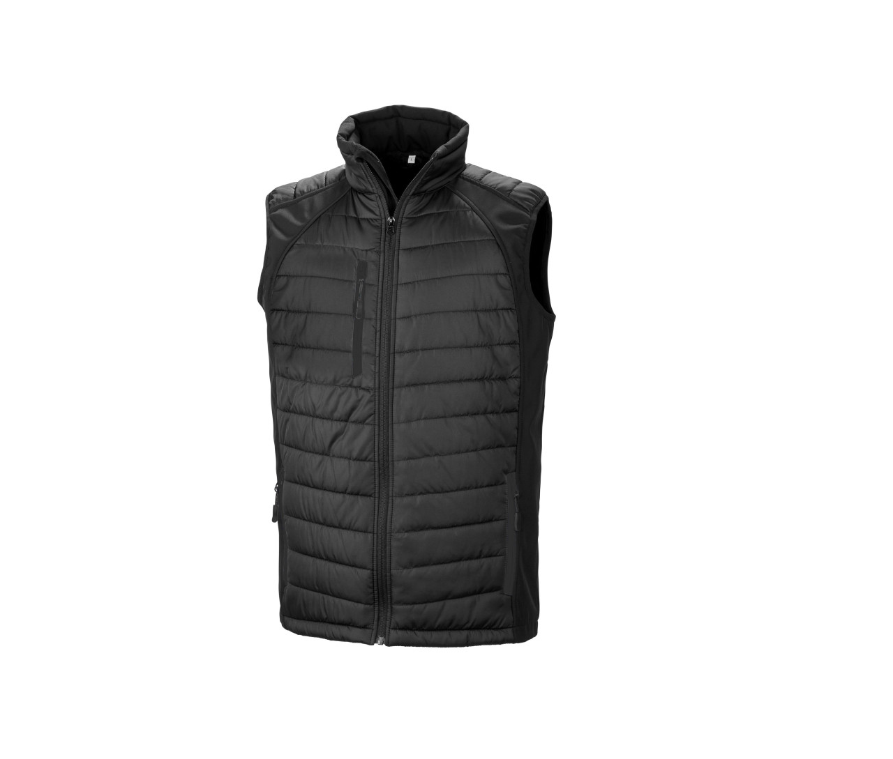 Result Black Compass Padded Softshell Gilet – Black/Black