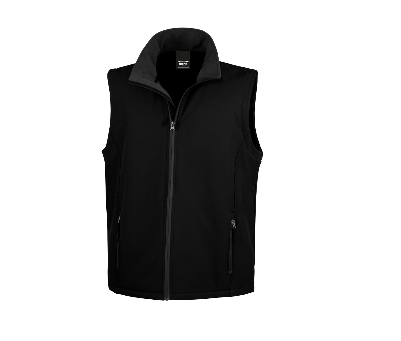 Result Mens Printable Softshell Bodywarmer – Black/Black