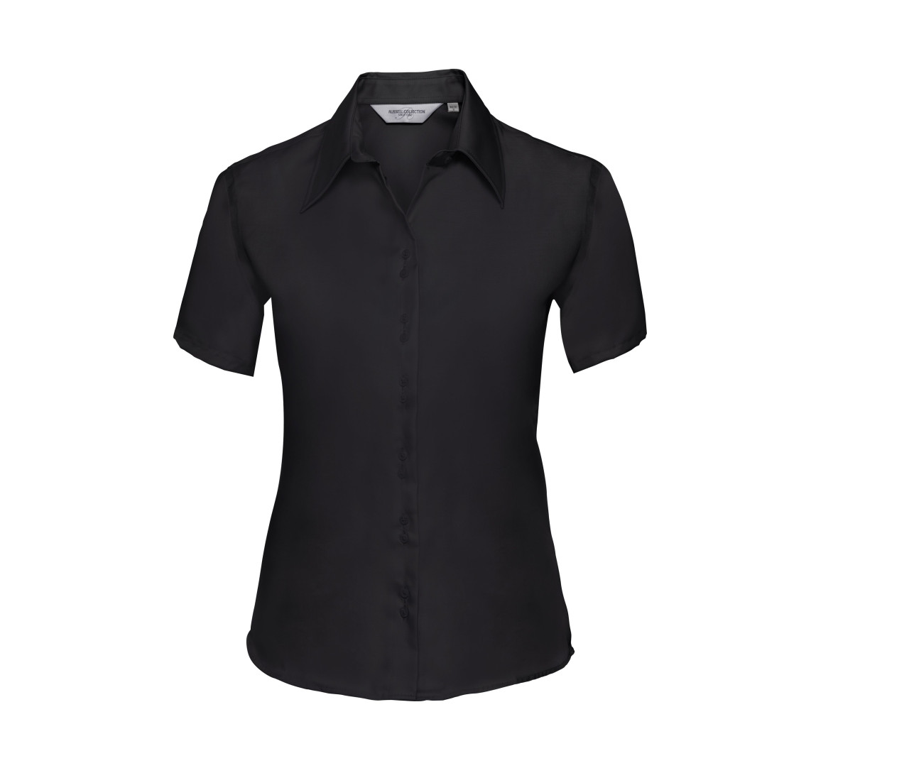 Russell Athletic Collection Ladies' Short Sleeve Tailored Ultimate Non-Iron Shirt – Black