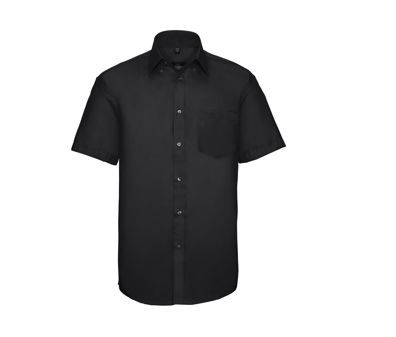 Russell Athletic Collection Men's Short Sleeve Classic Ultimate Non-Iron Shirt – Black