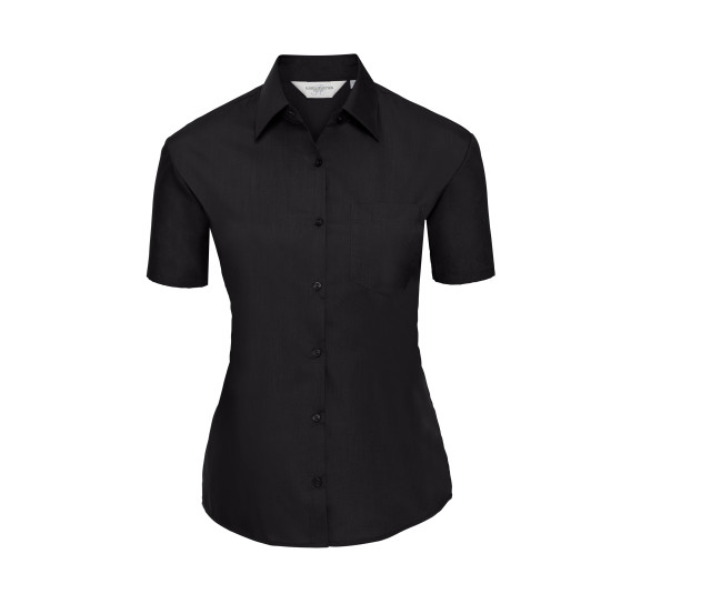 Russell Athletic Collection Ladies' Short Sleeve Classic Polycotton Poplin Shirt