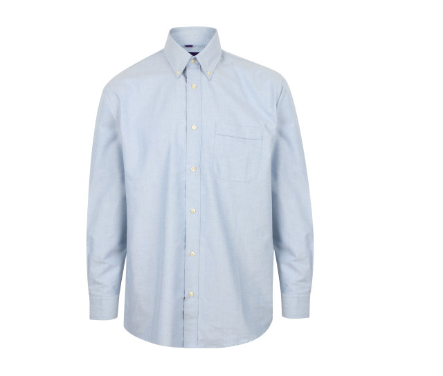 Henbury Classic Oxford Long Sleeved Shirt