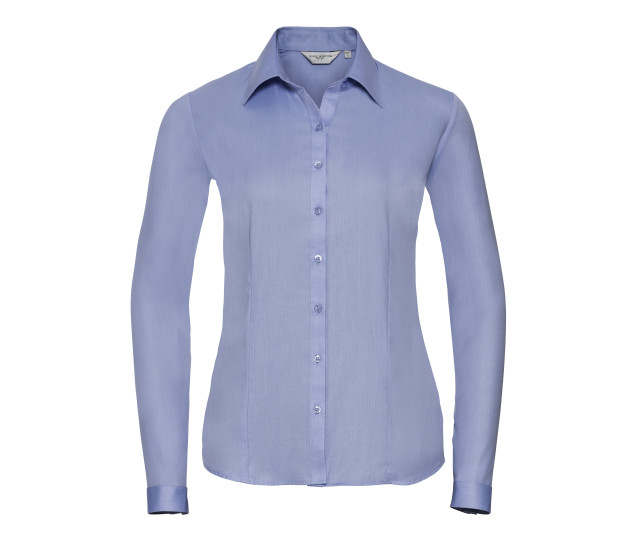 Russell Athletic Collection Ladies' Long Sleeve Tailored Herringbone Shirt