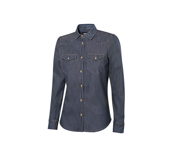 Velilla Women's Long-Sleeve Stretch Denim Shirt