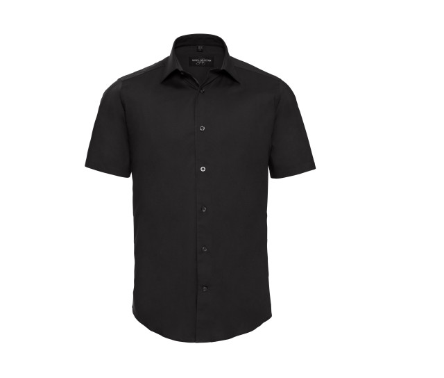 Russell Athletic Collection Men's Short Sleeve Fitted Stretch Shirt
