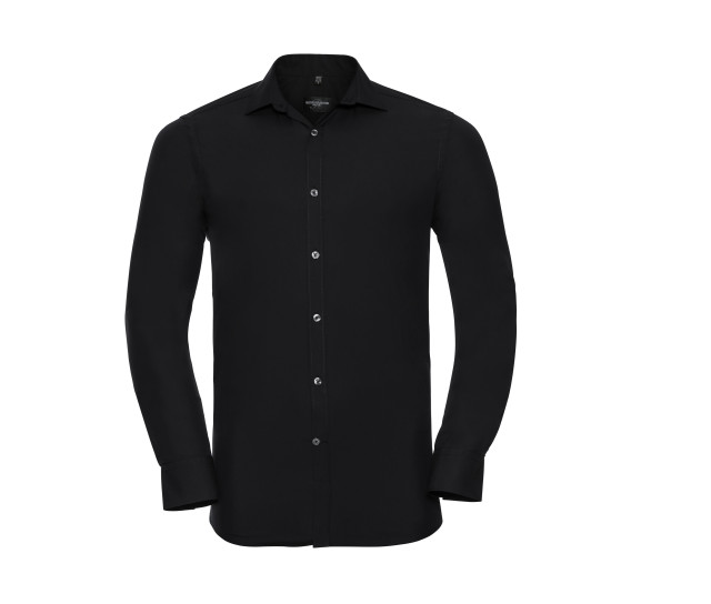 Russell Athletic Collection Men's Long Sleeve Fitted Ultimate Stretch Shirt