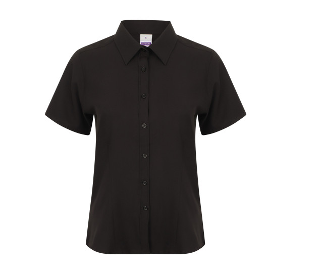Henbury Ladies' Wicking Antibacterial Polyester Quick Dry Short Sleeved Shirt