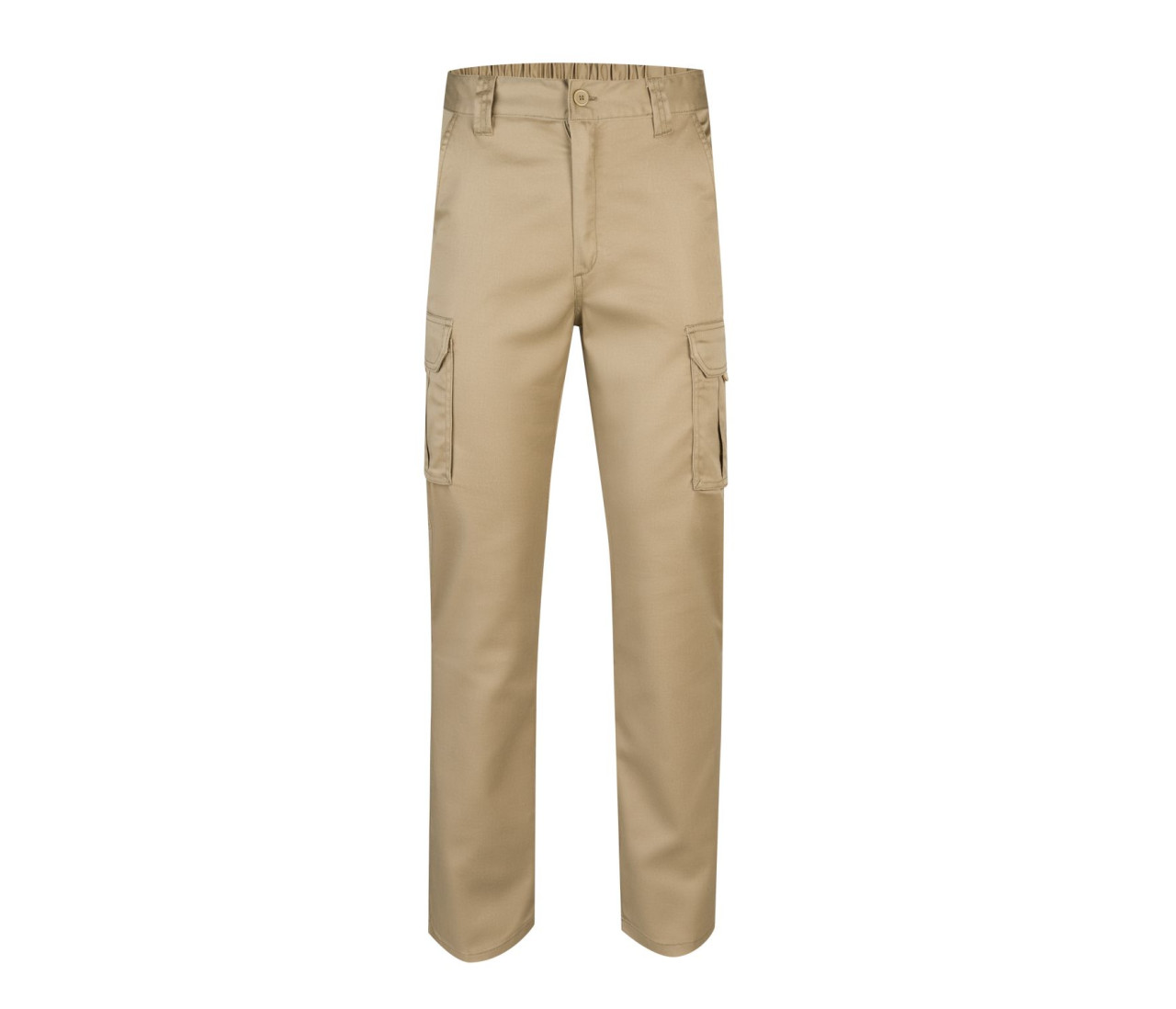 Velilla Multi-Pocket Stretch Trousers – Beige
