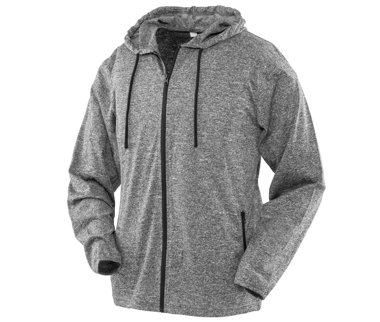 Spiro Womens Hooded Tee-Jacket – Marl Grey