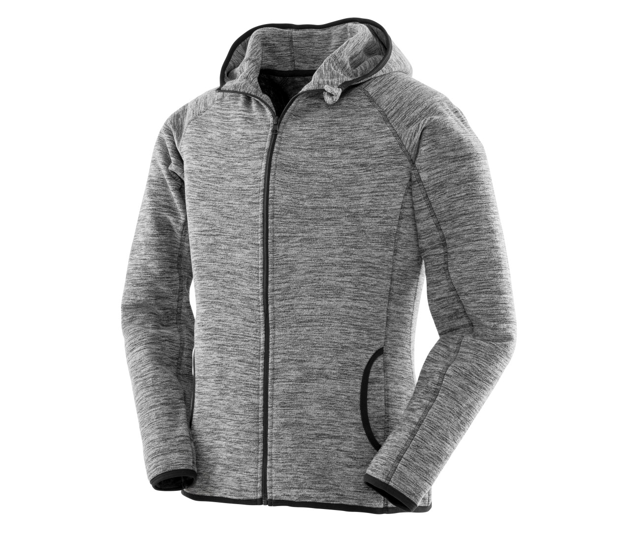 Spiro Womens Microfleece Hoodi – Grey/Black