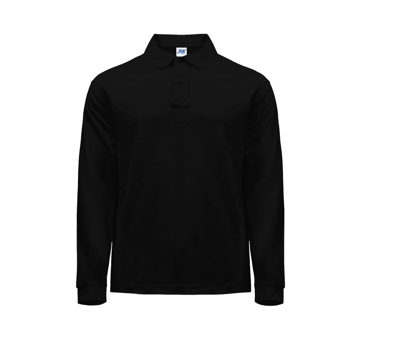 JHK Man Regular Long Sleeve Polo – Black