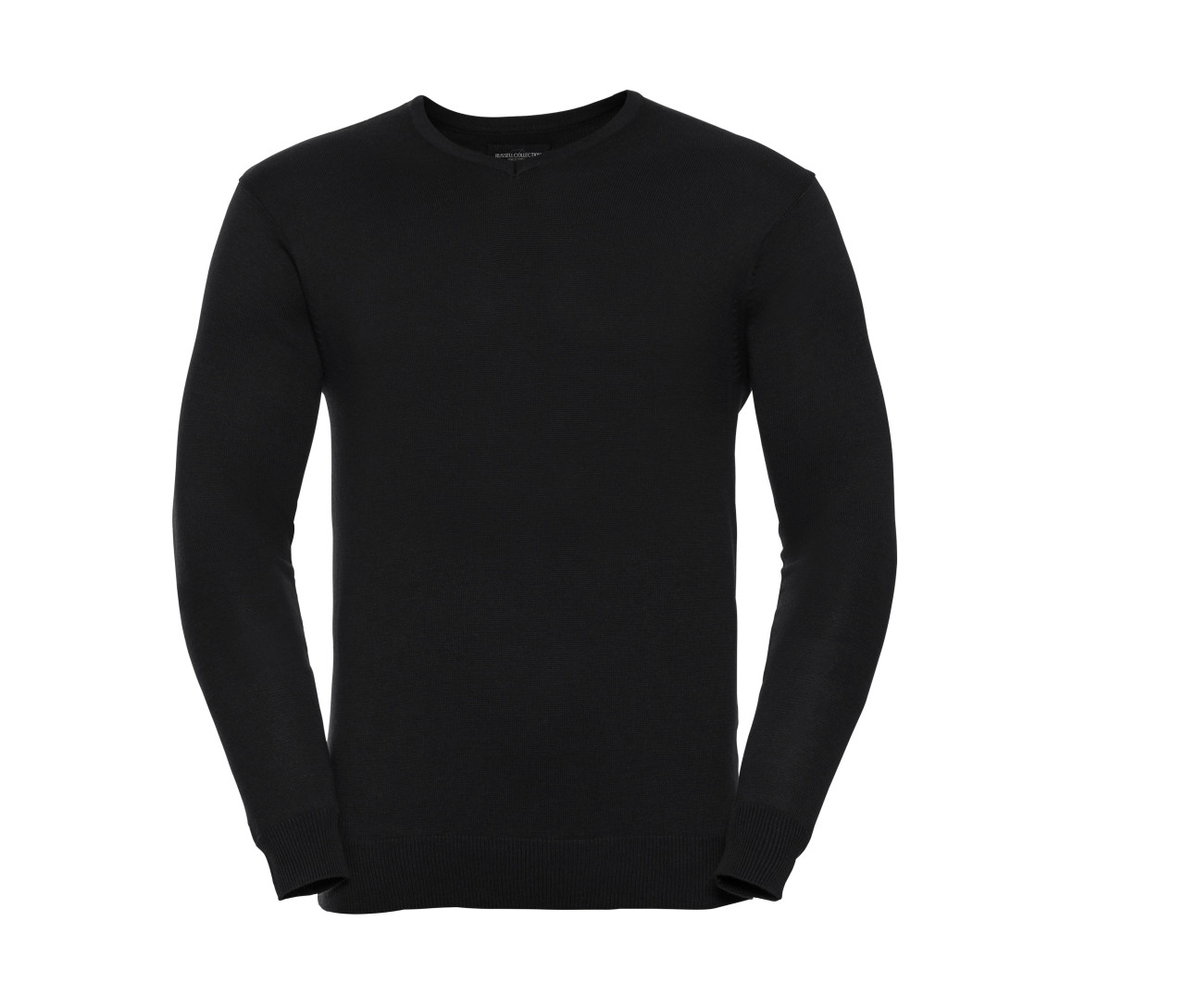 Russell Athletic Collection Men's V-Neck Knitted Pullover – Black
