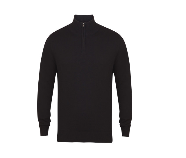 Henbury Men's 1/4 Zip Jumper