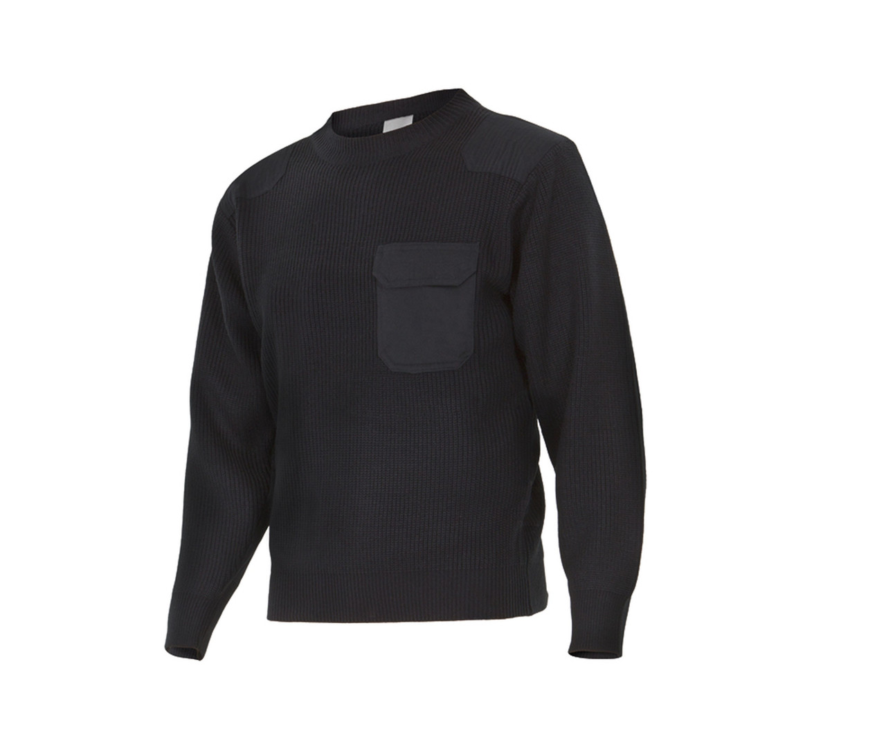 Velilla Crew Neck Chunky-Knit Jumper – Black