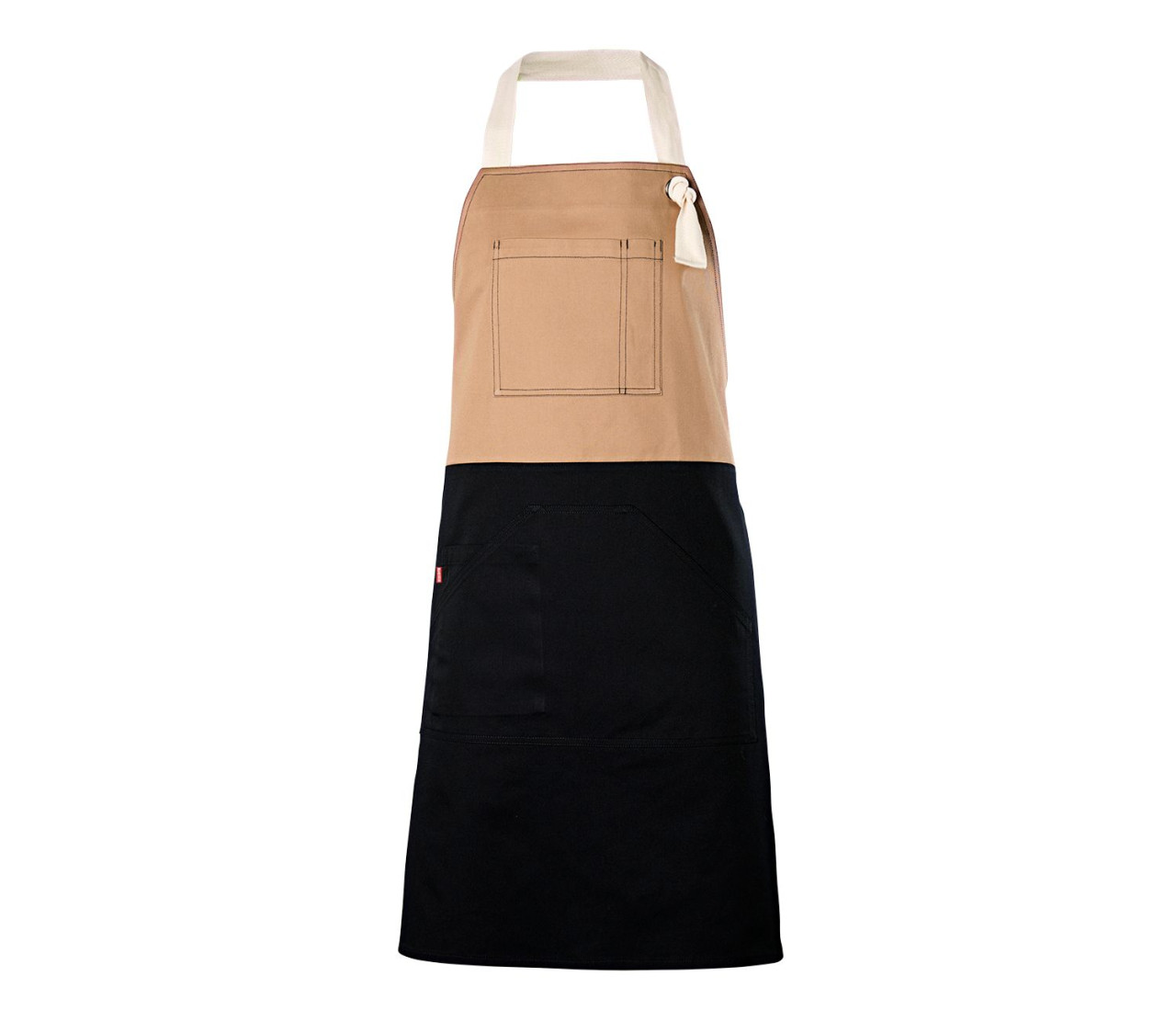 Velilla Two-Toned Bib Apron – Beige