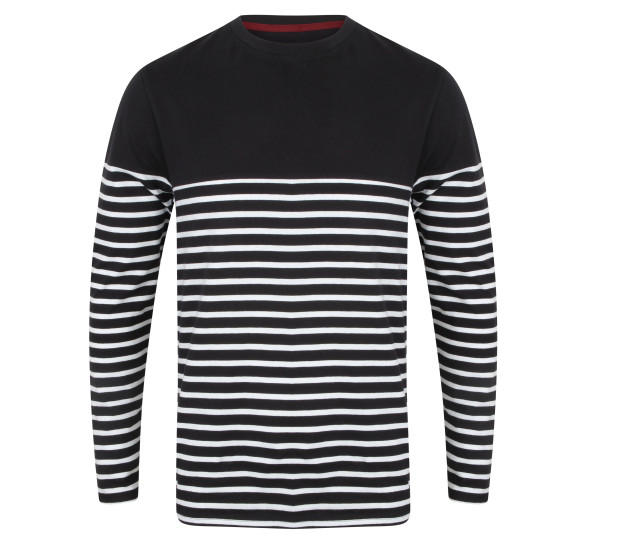 Front Row Long Sleeved Breton Striped T T-Shirt