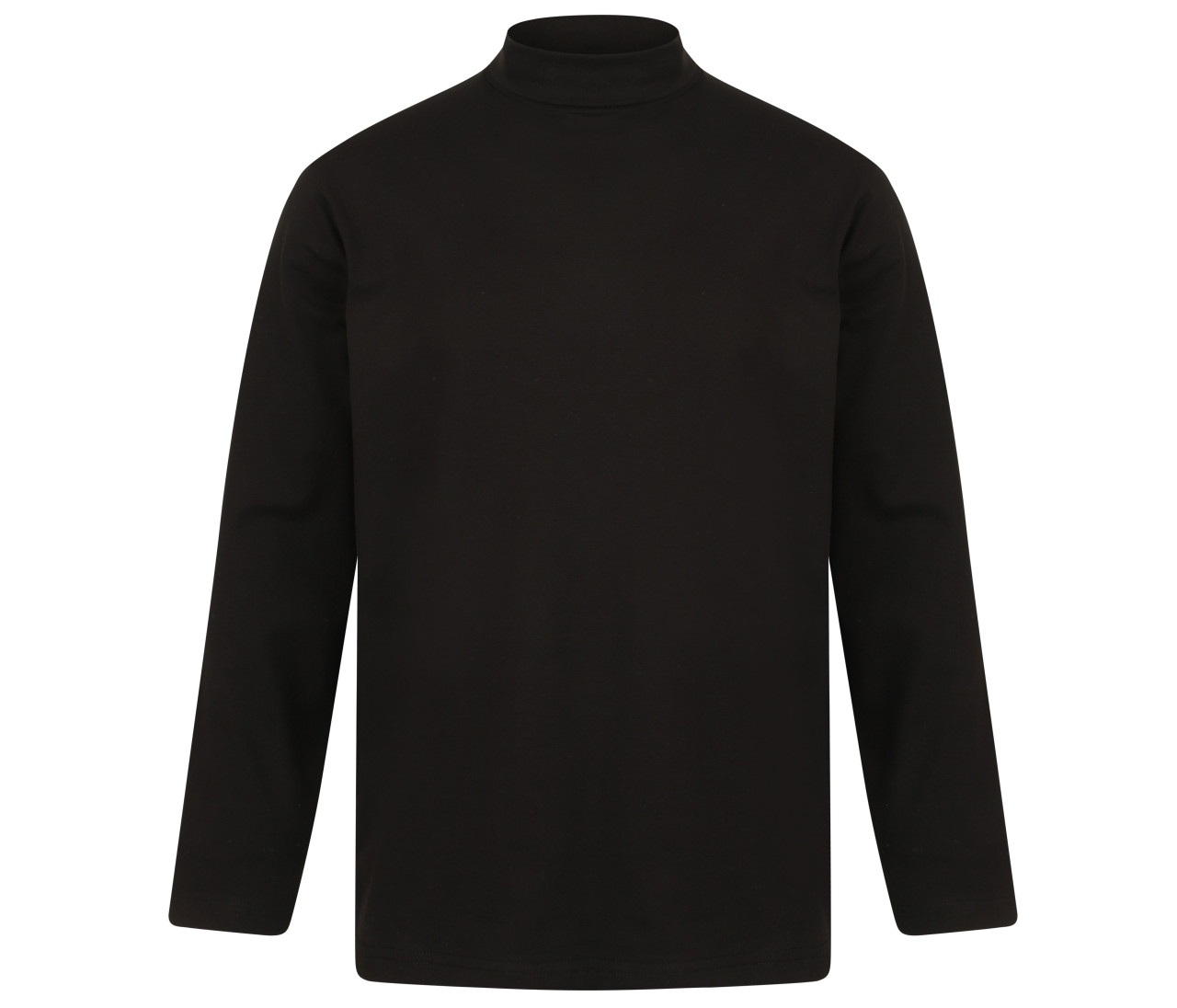 Henbury Long Sleeved Roll Neck Top – Black