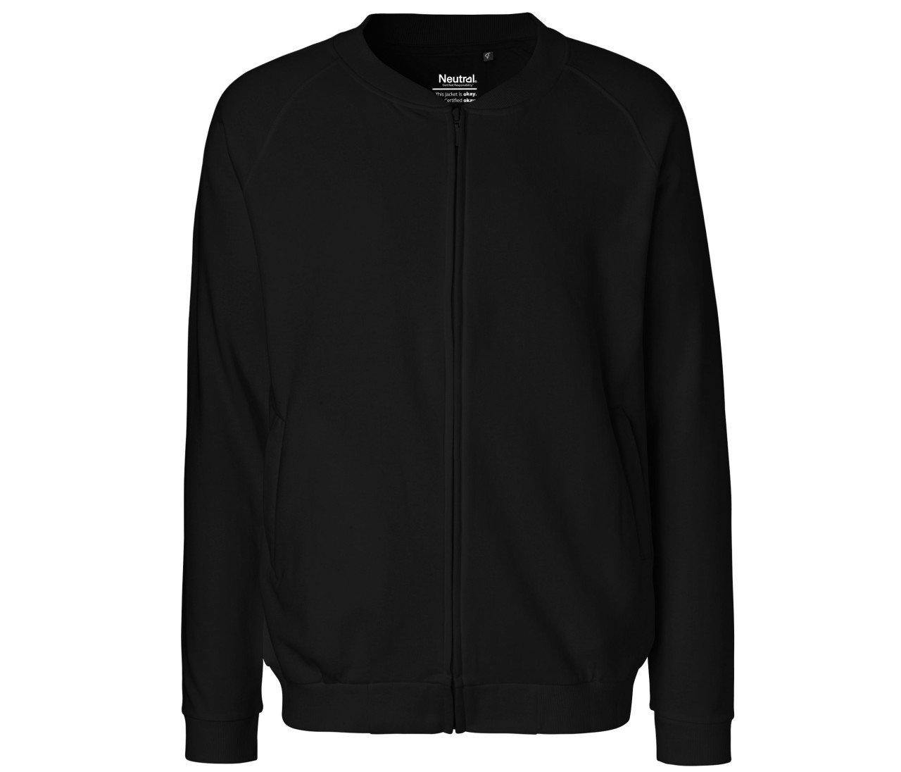 Neutral Unisex Jacket With Zip – Black