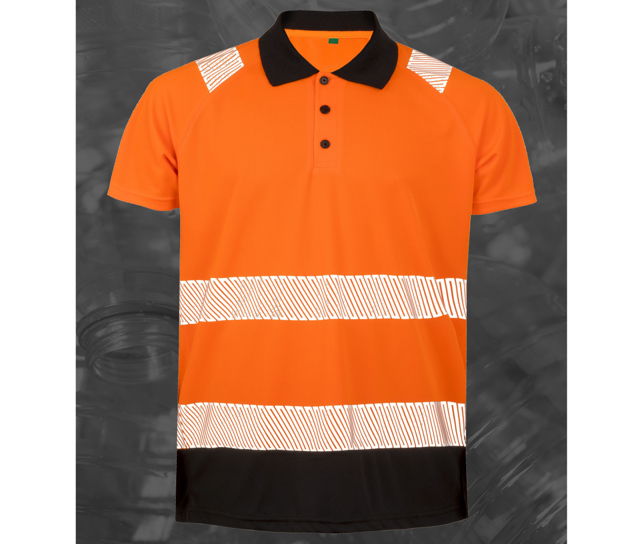 Result Recycled Safety Polo Shirt – Fluo Orange / Black
