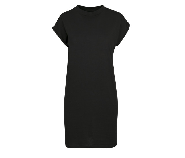 Build Your Brand Ladies Turtle Extended Shoulder Dress T-Shirt