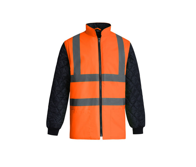 Yoko Hi-Vis Quilted Jacket with Detachable Sleeves