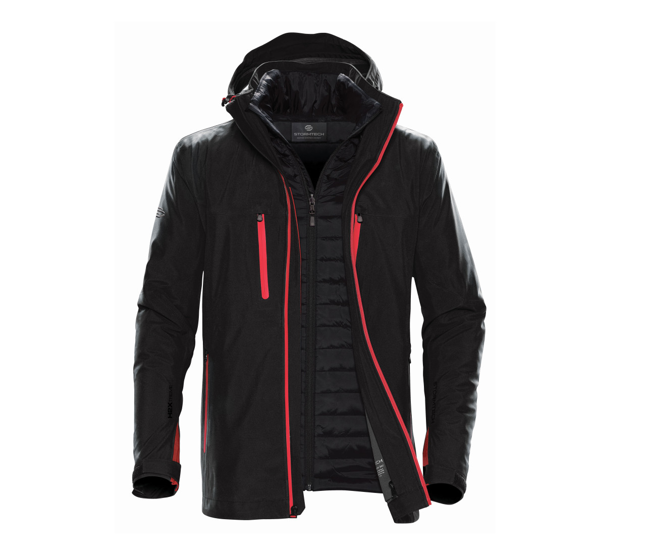 Stormtech M's Matrix System Jacket – Black / Bright Red
