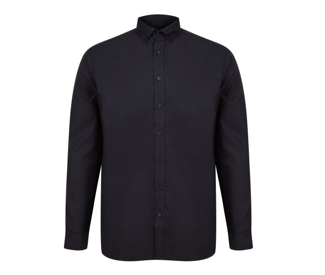 Henbury Modern Oxford Long Sleeved Shirt - Classic Fit
