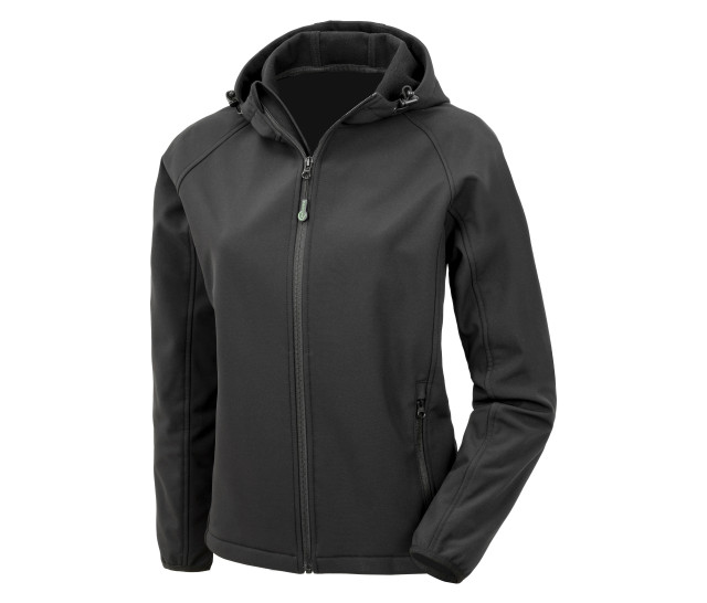 Result Recycled 3-LAYER Printable Womens Hooded Softshell