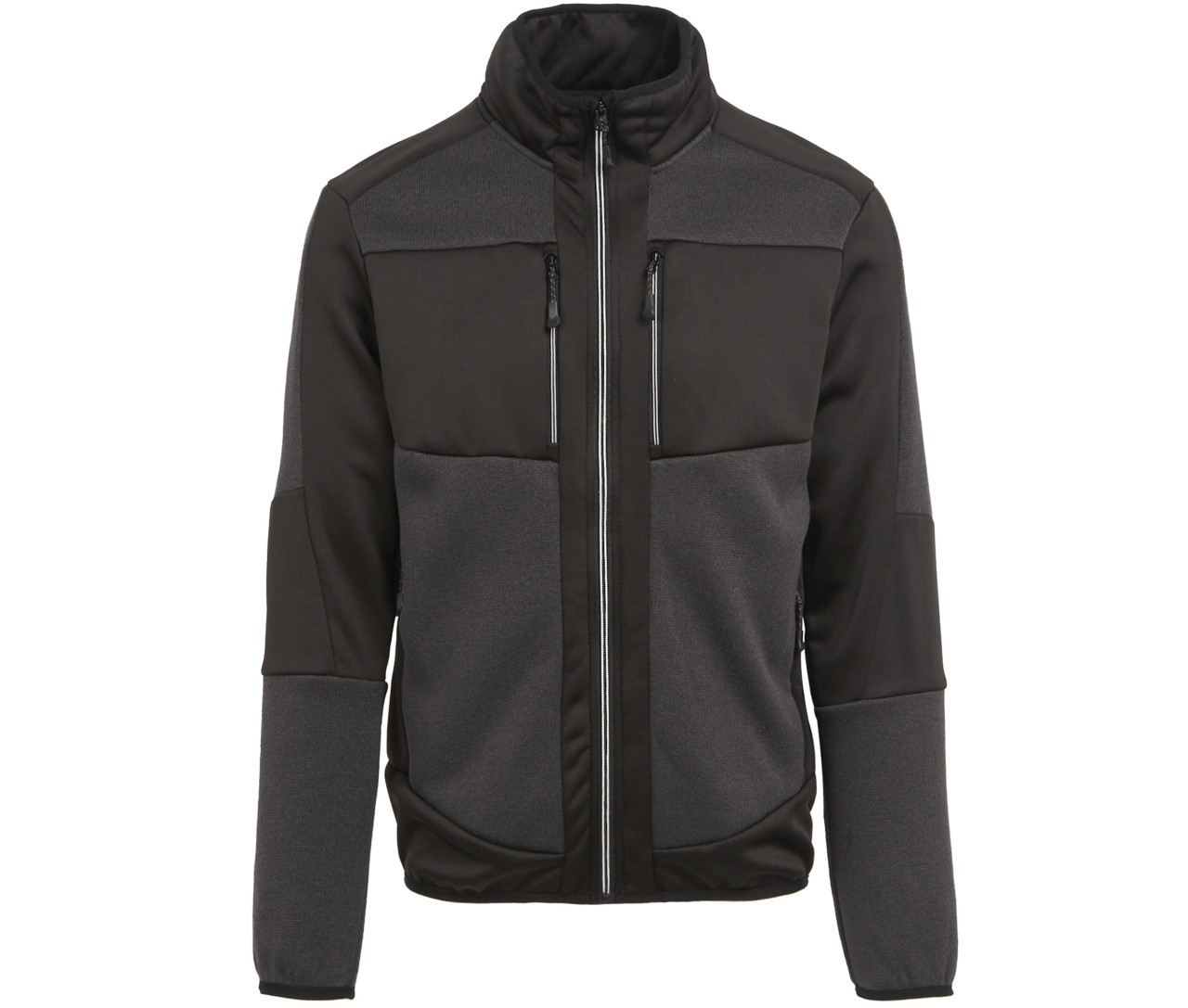 Regatta E-Volve Knit Effect Stretch Midlayer Fleecejacke – Ash / Black
