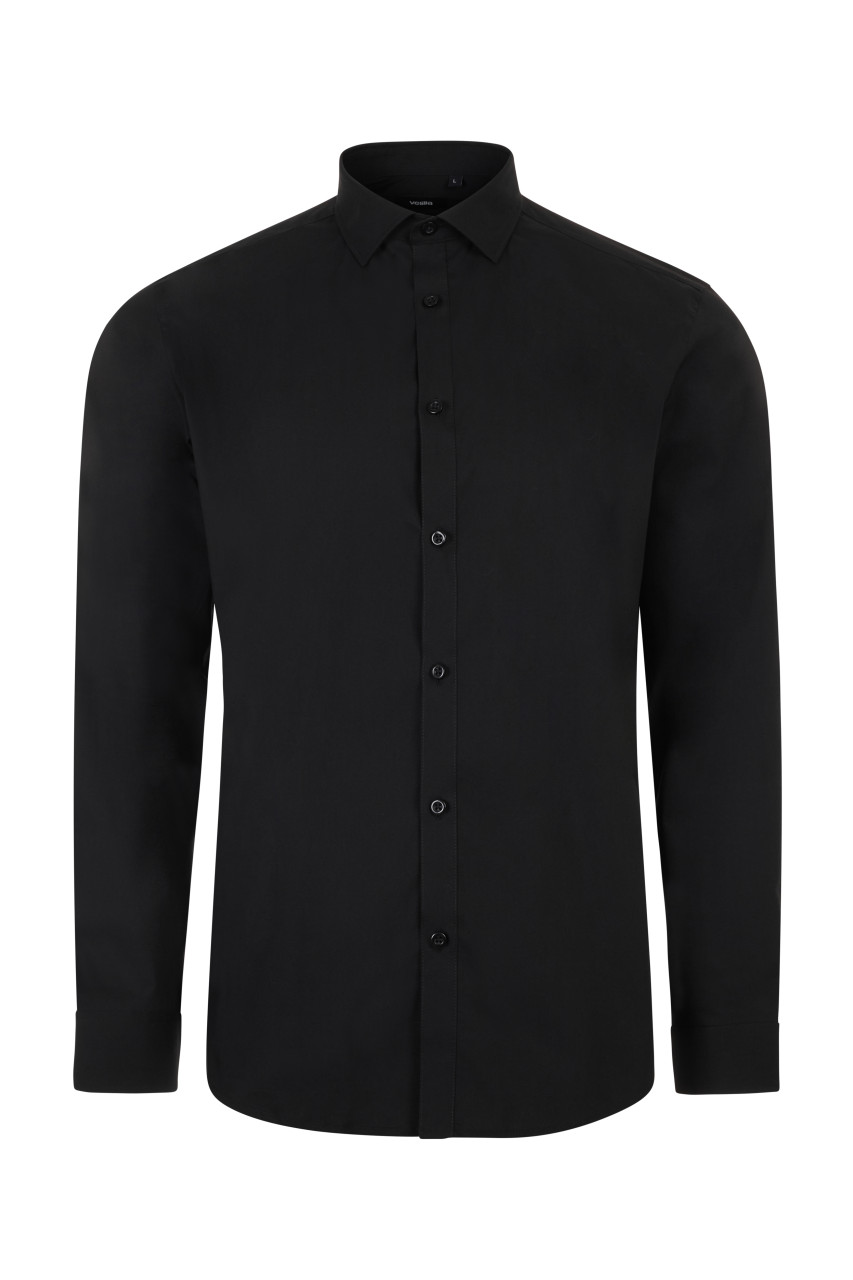 Velilla Men's Ls Stretch Shirt – Black