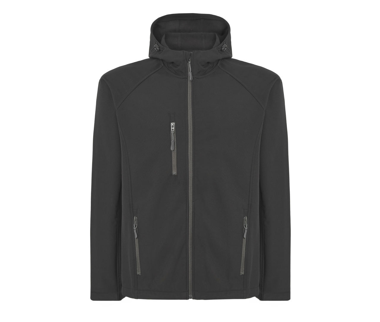 JHK Full Zip Softshell Jacket Hooded – Black