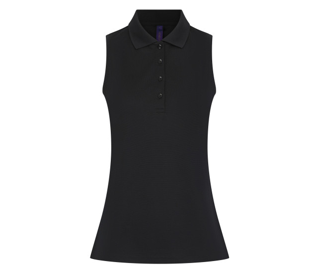 Henbury Ladies' Sleeveless Coolplus Polo Shirt