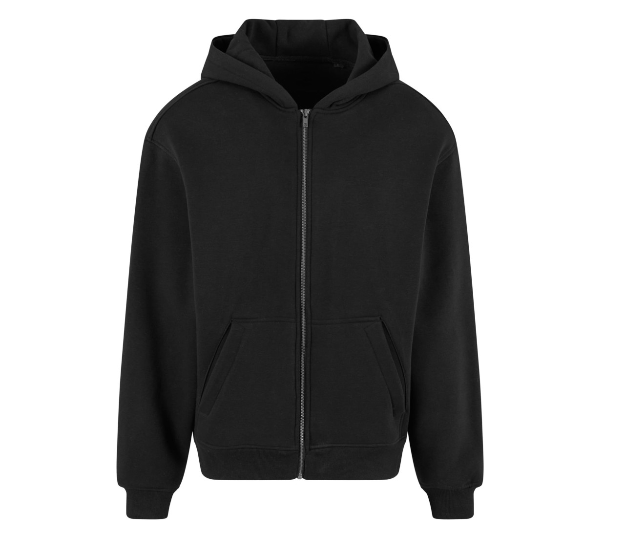 New Morning Studios Oversized Zip Hoody – Black