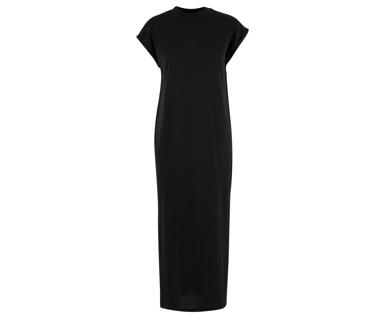 New Morning Studios Ladies Long Extended Shoulder Dress T-Shirt – Black