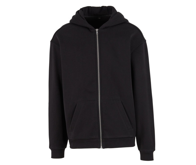 Build Your Brand Loose Fit Zip Hoody