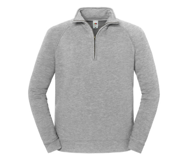 Fruit Of The Loom Iconic Premium Zip Neck Sweat