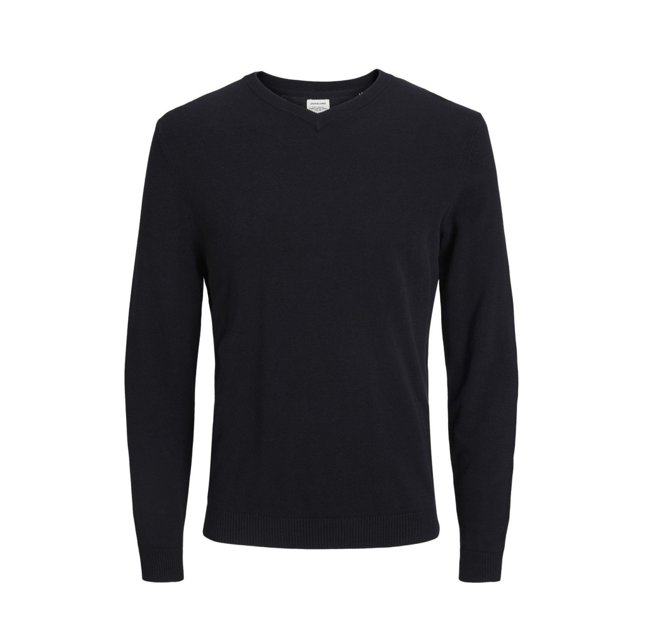 JACK&amp;JONES Basic Knit V-Neck – Black