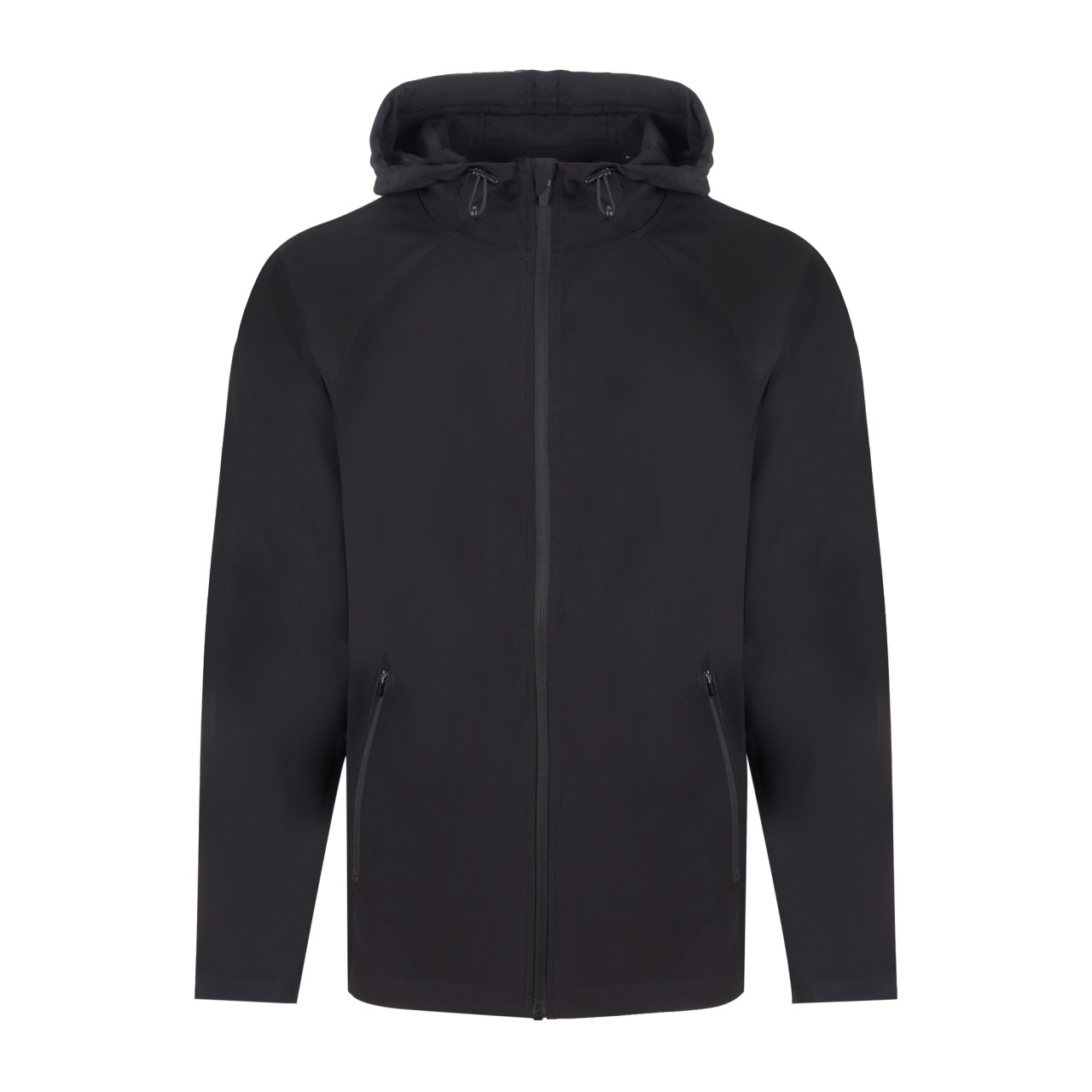 Tombo Technical Zip Though Hoodie – Black