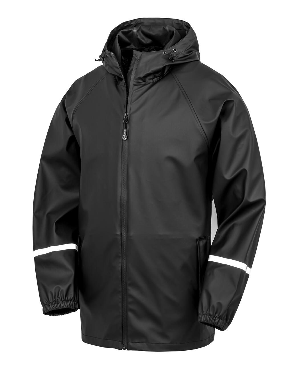 Result Recycled Prism Pu Waterproof Jacket – Black