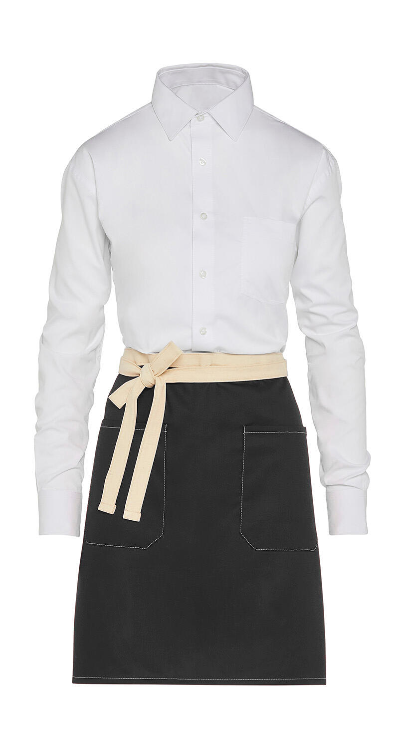 SG Accessories - Bistro Santorini - Contrasted Bistro Apron with Pocket