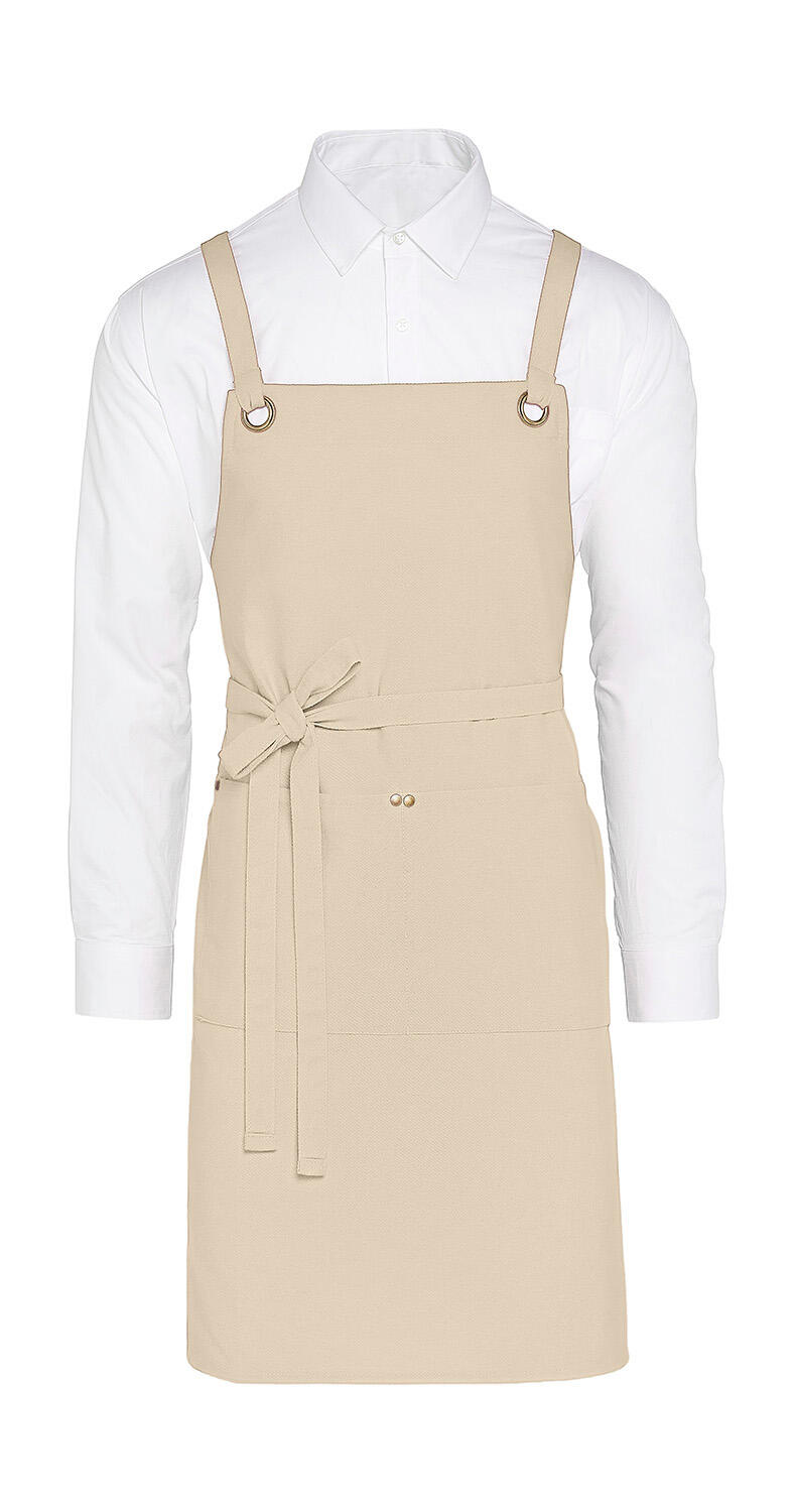SG Accessories - Bistro Provence - Crossover Eyelets Bib Apron with Pocket