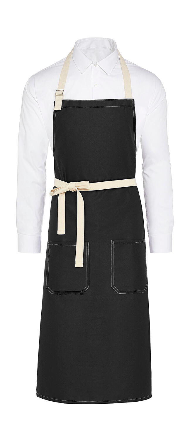 SG Accessories - Bistro Santorini - Contrasted Bib Apron with Pocket