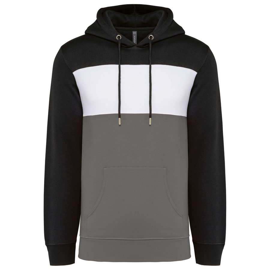 Kariban Dreifarbiges Kapuzensweatshirt, Unisex K4016