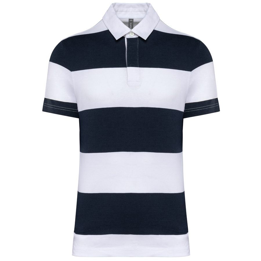 Kariban Gestreiftes Polohemd mit kurzen Ärmeln, Unisex K286