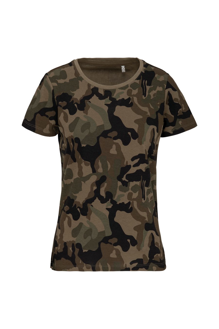 Kariban Damen-T-Shirt Camo mit kurzen Ärmeln K3031
