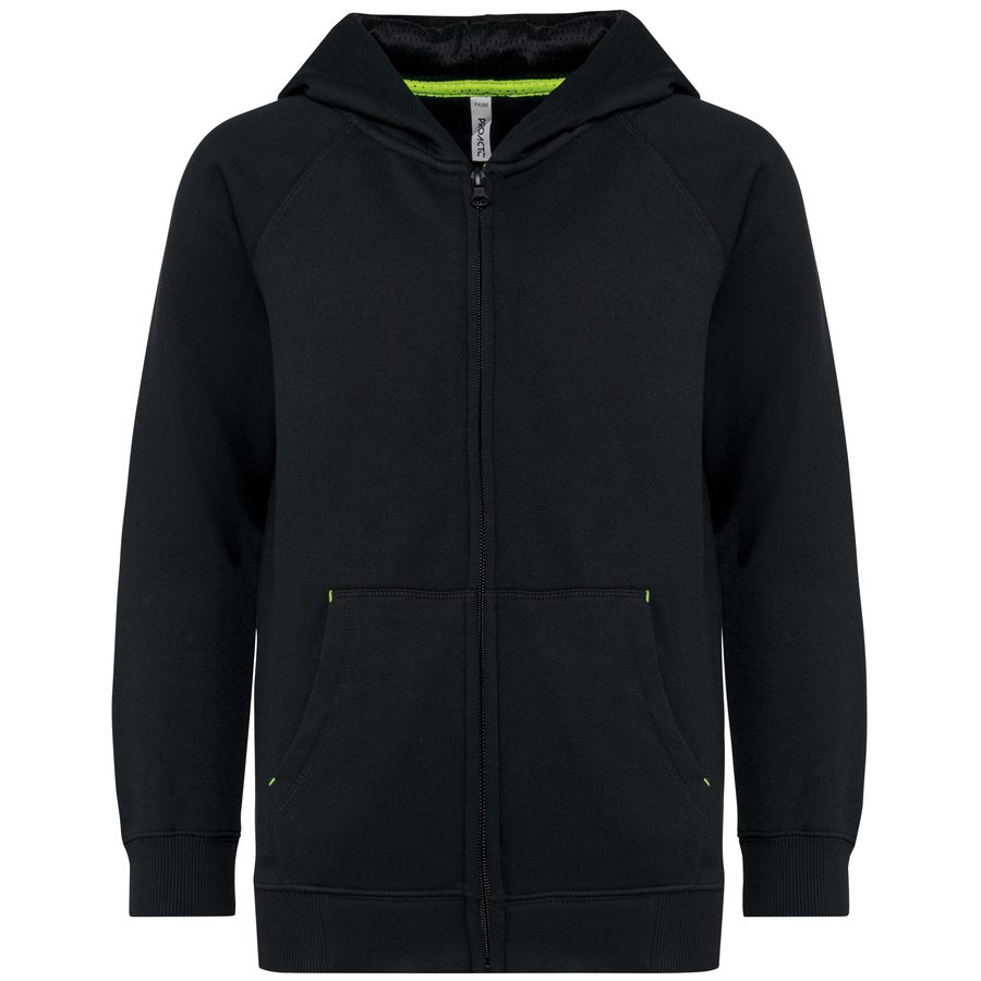 Proact Kinderjacke mit Reißverschluss und Kapuze PA386 Sweatshirt