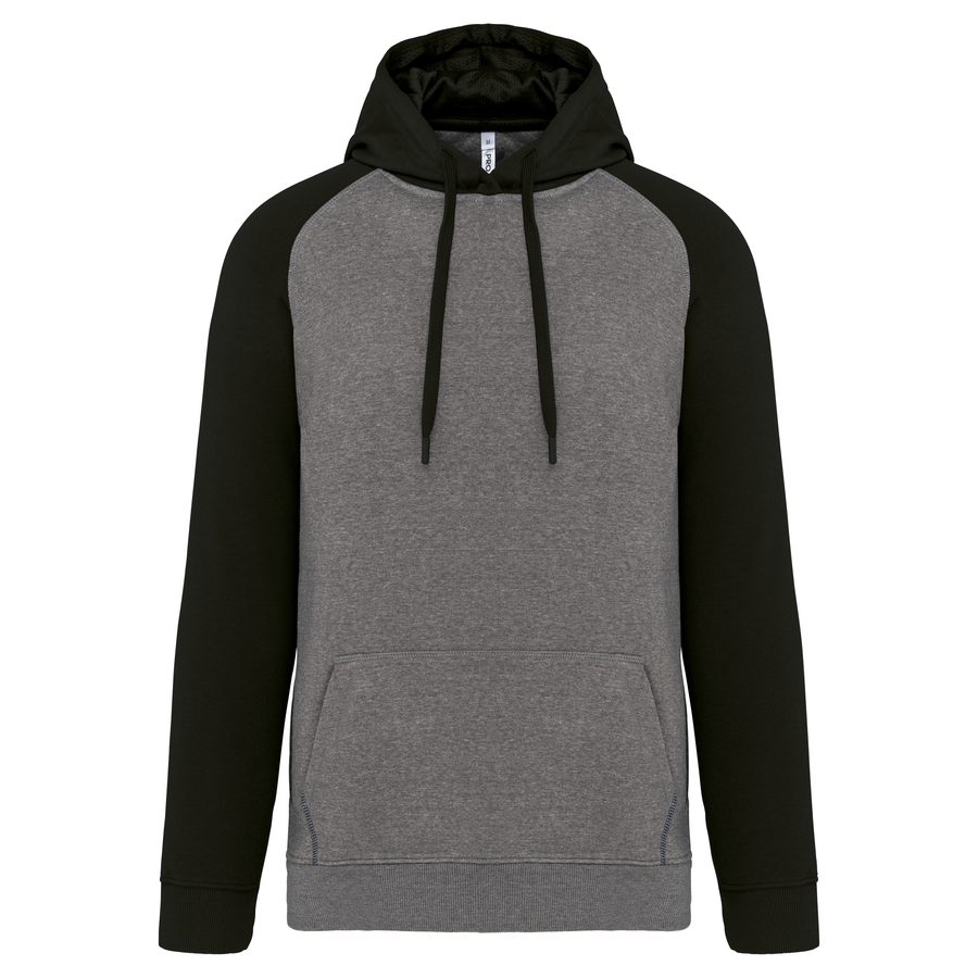 Proact Zweifarbiges Kapuzensweatshirt für Erwachsene PA369