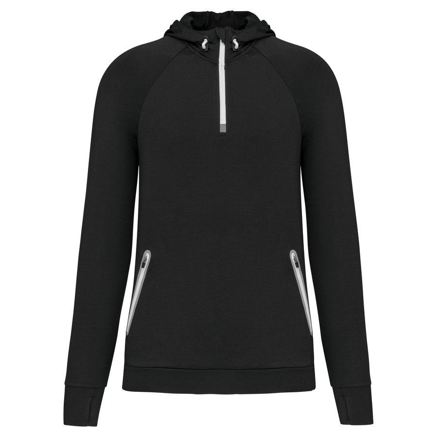 Proact Kapuzen-Sweatshirt 1/4 Sport-Reißverschluss Unisex PA360