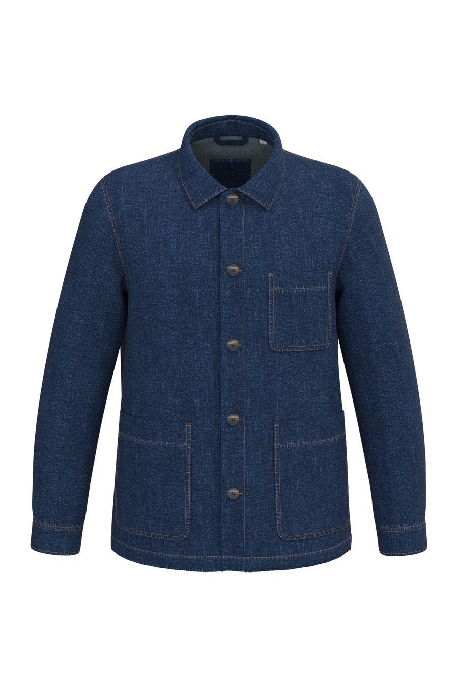Native Spirit Umweltfreundliche Unisex-Jeansjacke mit überschnittenen Schultern NS614