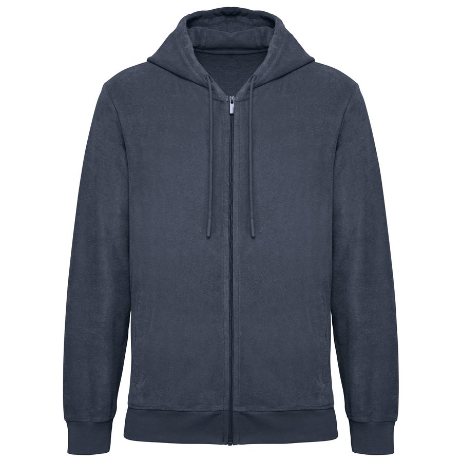 Native Spirit Umweltfreundliches Kapuzensweatshirt aus Frottee mit Reißverschluss für Herren NS419